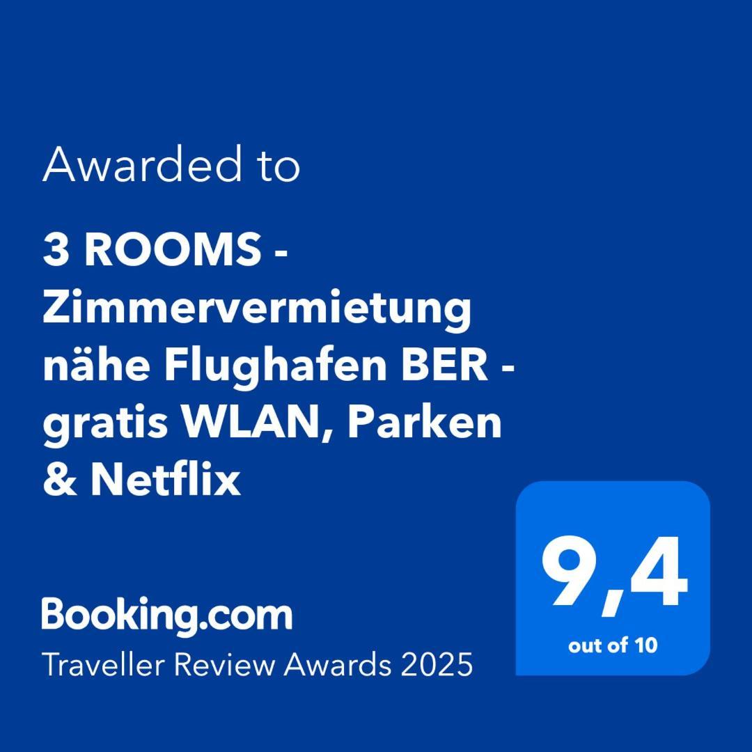 3 Rooms - Zimmervermietung Naehe Flughafen Ber - Gratis Wlan, Parken & Netflix Berlin Exterior photo